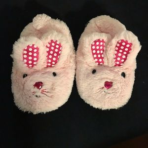 Stride Rite Toddler Pink Fuzzy Bunny Slippers